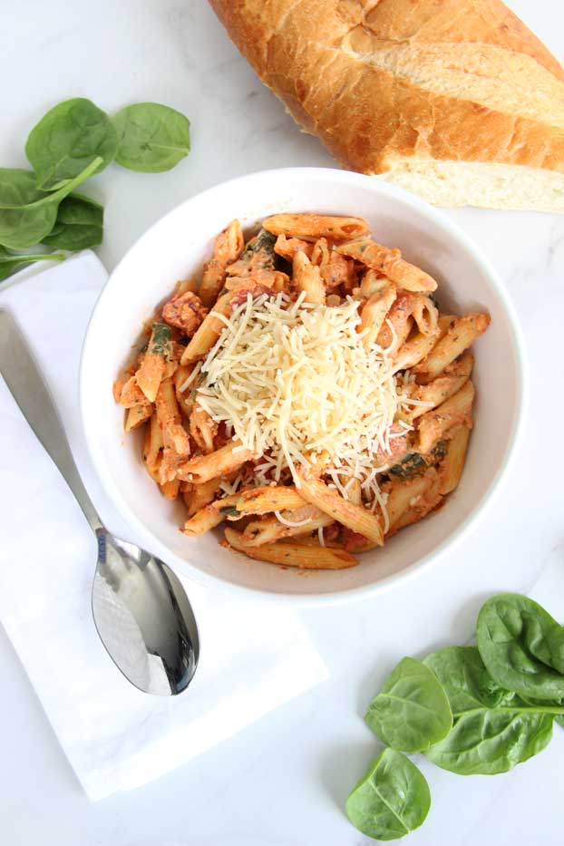 Spinach Penne Pasta